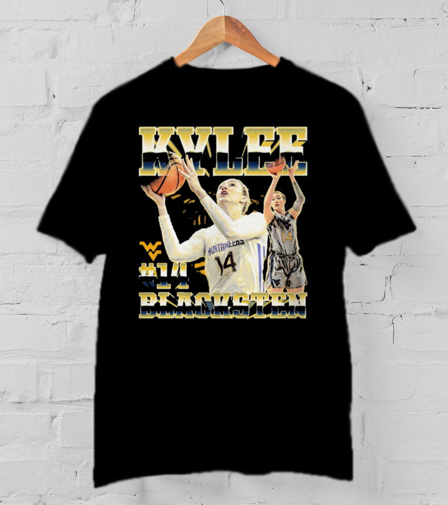 West Virginia Mountaineers Basketball Kylee Blacksten #14 T-Shirt