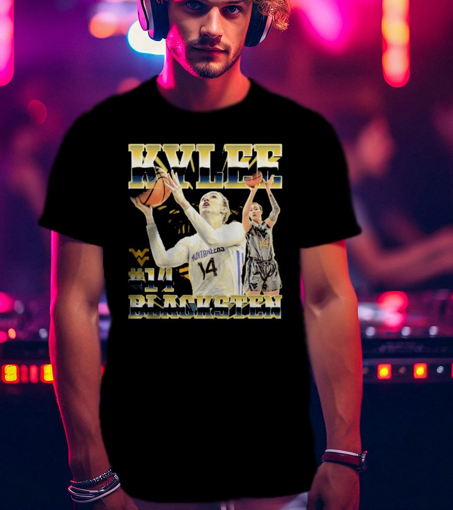 West Virginia Mountaineers Basketball Kylee Blacksten #14 T-Shirt