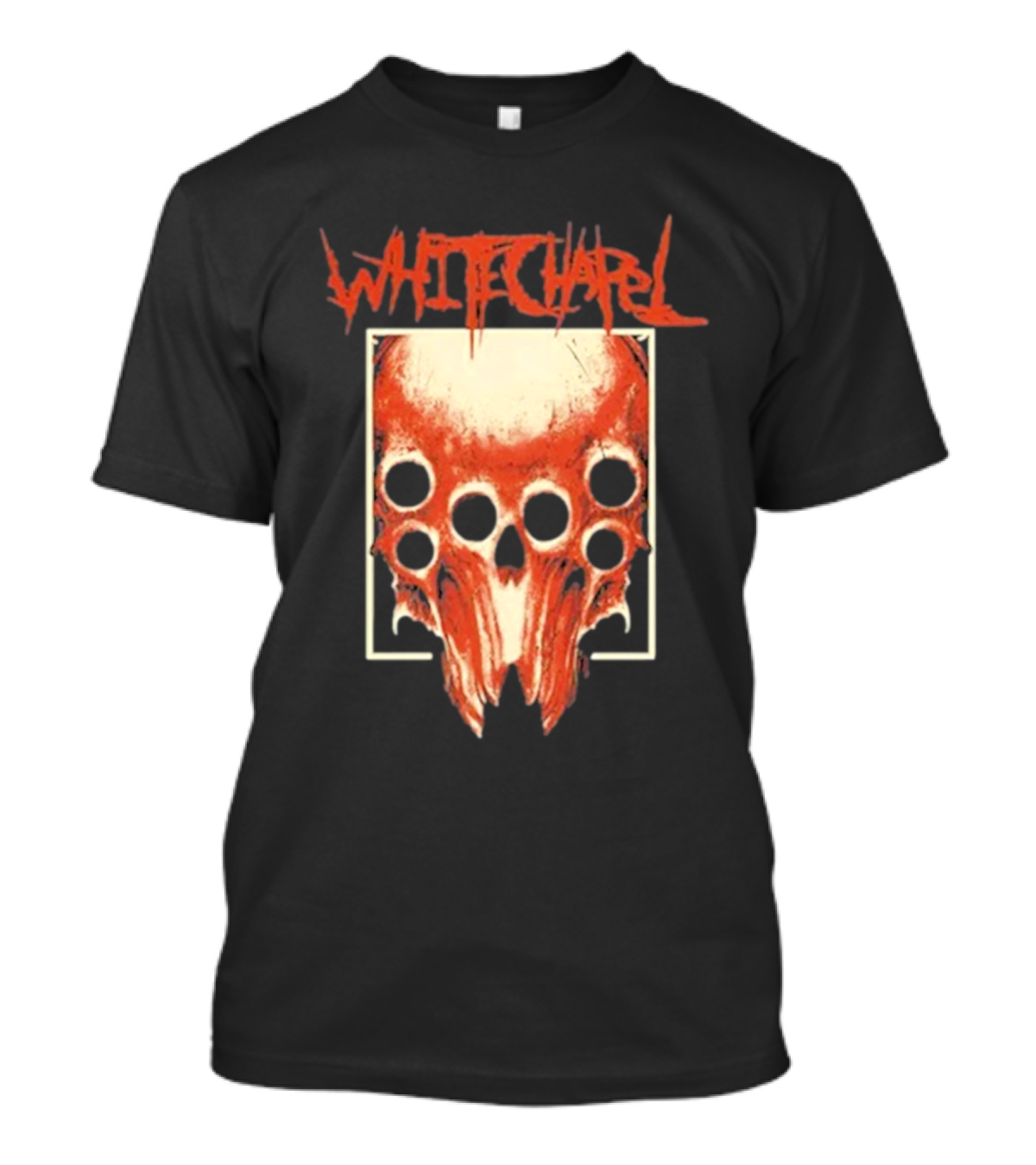 Whitechapel Skull Bone With Red Cult Woods Imagery T-Shirt