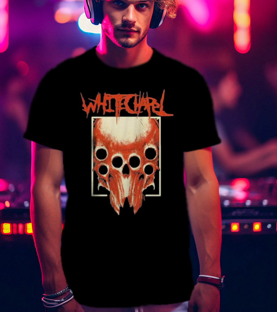 Whitechapel Skull Bone With Red Cult Woods Imagery T-Shirt