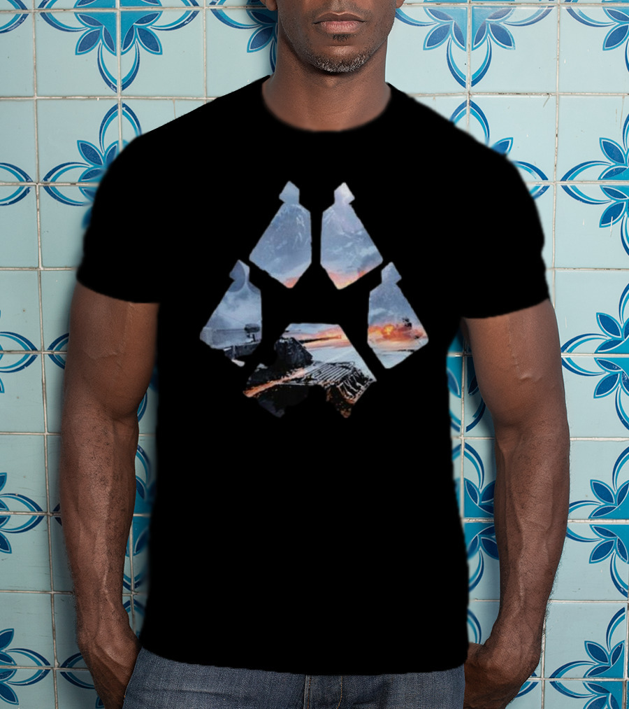 Wot Steel Hunter Winter Landscape Battle Icon T-Shirt