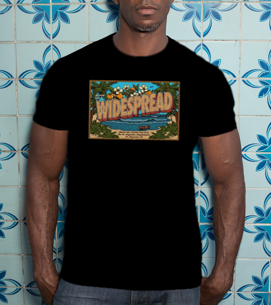 Greetings From Widespread Panic St. Augustine Amphitheatre St. Augustine FL March 21-23 2025 T-Shirt