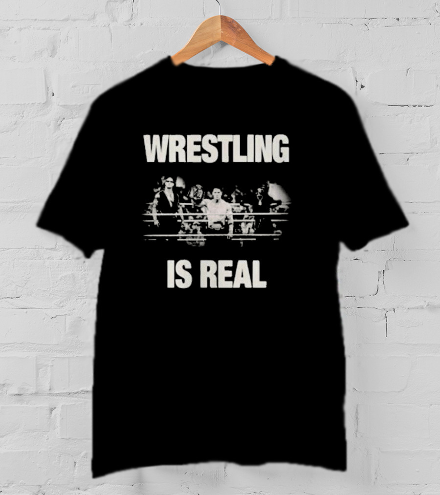 WWE Wrestling Is Real Vintage Wrestlers In Ring T-Shirt