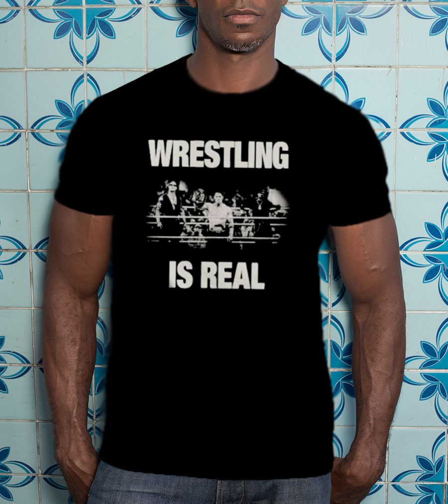 WWE Wrestling Is Real Vintage Wrestlers In Ring T-Shirt
