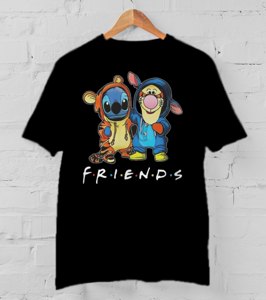 Winnie The Pooh Tigger And Stitch Friends Disney Collaboration T-Shirt
