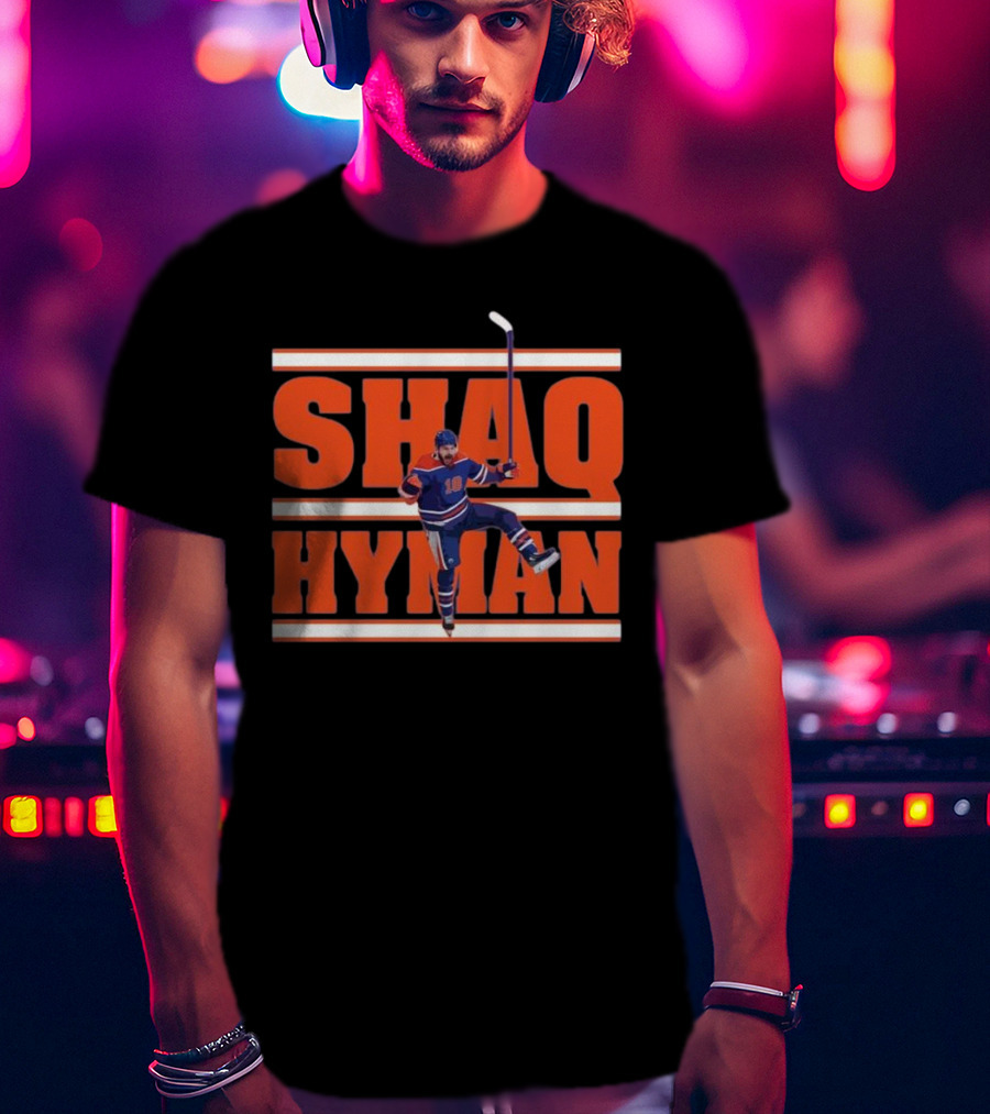 SHAQ HYMAN Hockey Player Celebration T-Shirt