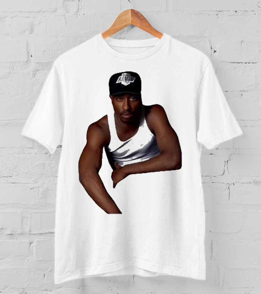 2PAC LA Kings Hat Image T-Shirt