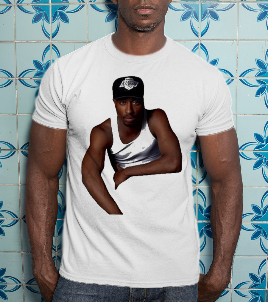 2PAC LA Kings Hat Image T-Shirt