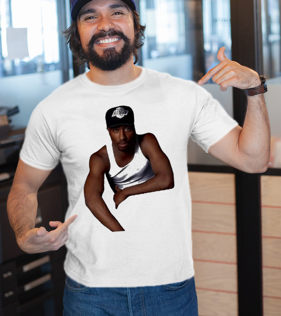 2PAC LA Kings Hat Image T-Shirt