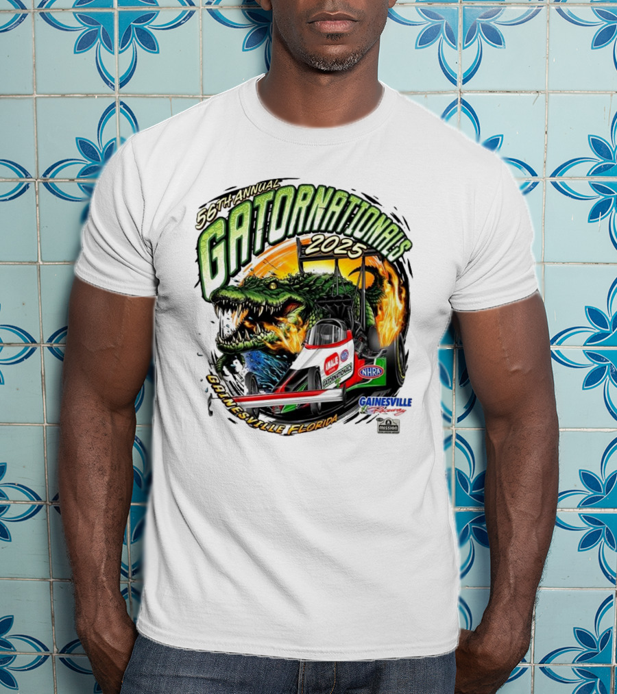 56th Annual Gatornationals 2025 Gainesville Florida NHRA Drag Racing Event T-Shirt