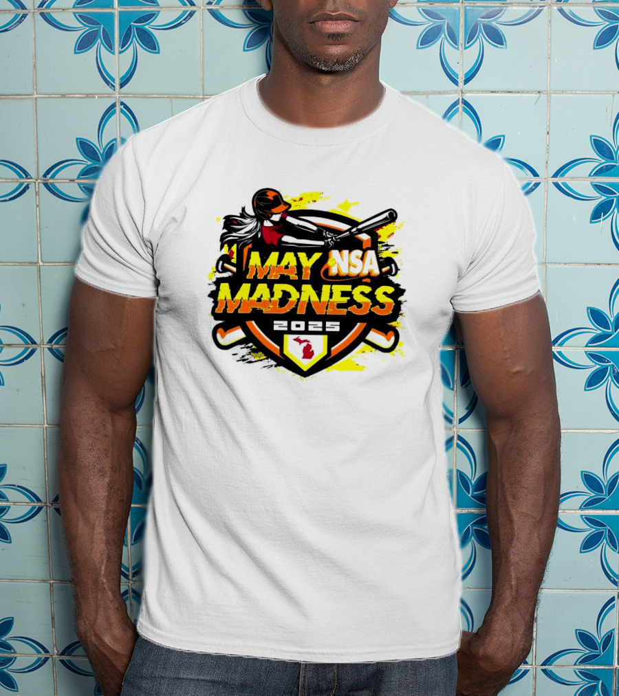 2025 NSA May Madness Fastpitch Tournament Michigan Logo T-Shirt