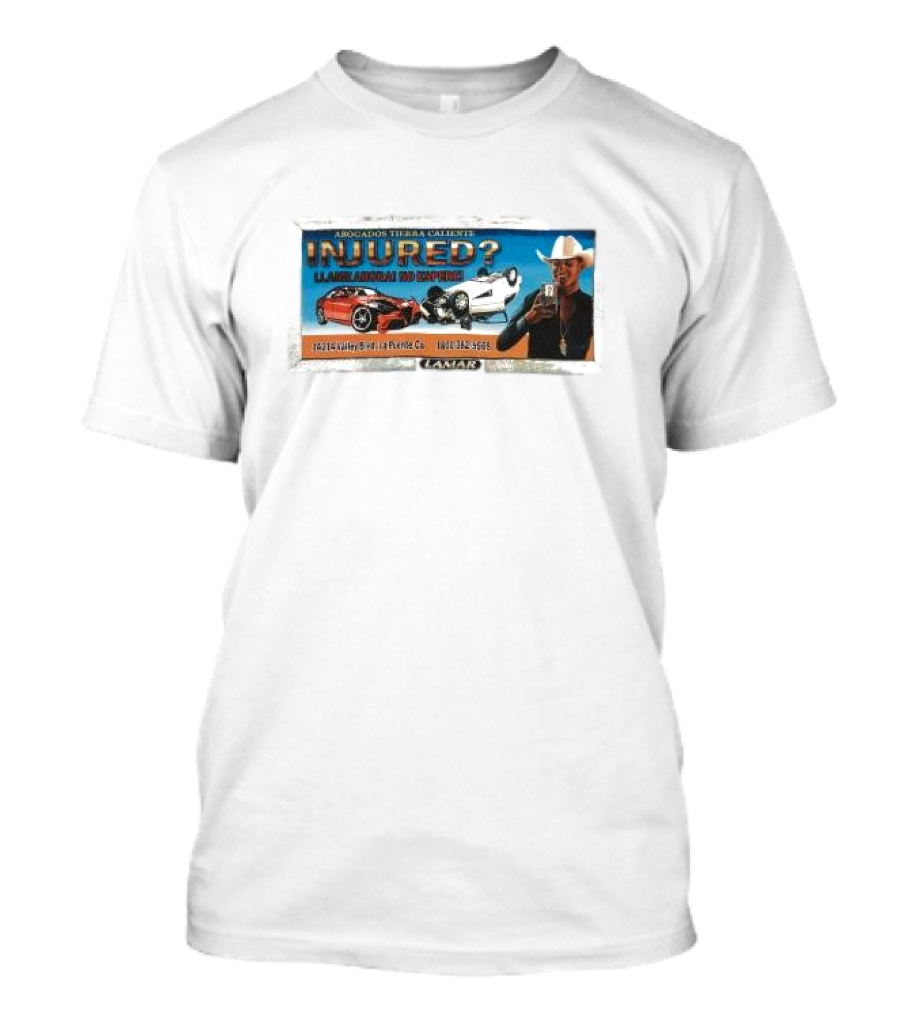 Abogados Tierra Caliente Injured Llame Ahora No Espere Car Accident Lamar T-Shirt