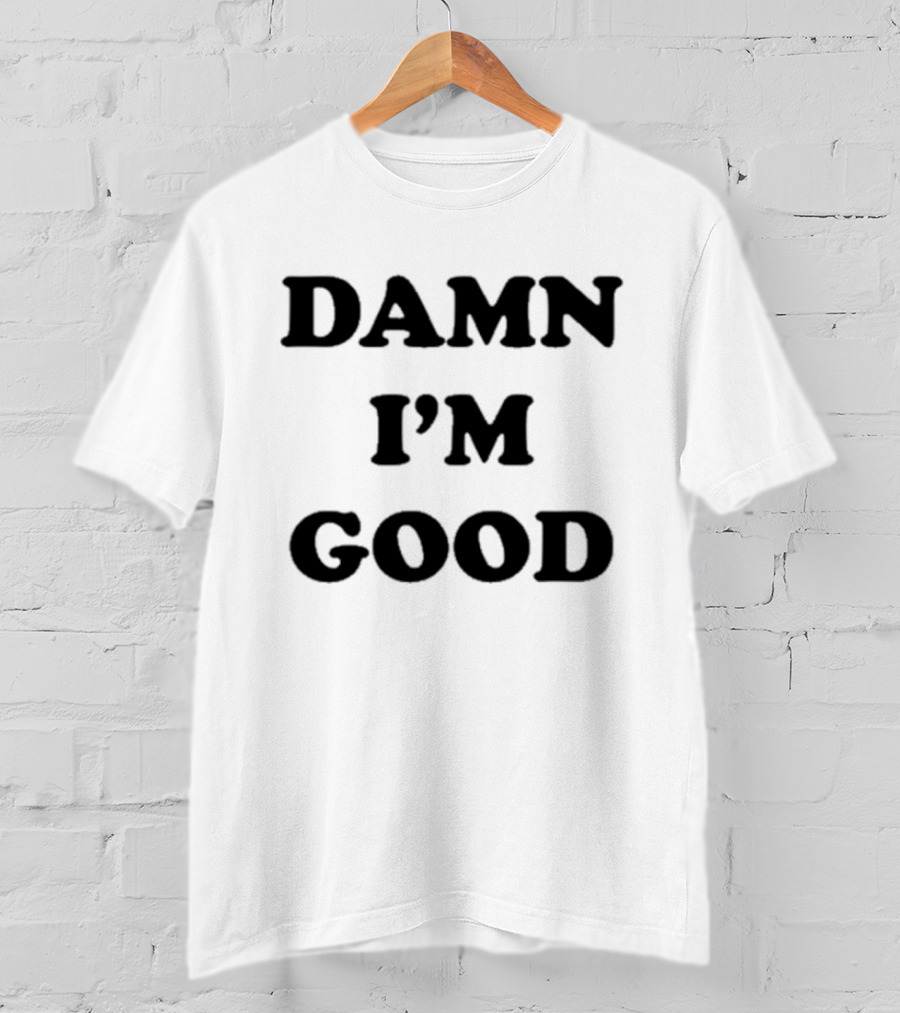 "Damn I'm Good But He Was Better 2 Warrior Skull With Helmet Football Fan" T-Shirt