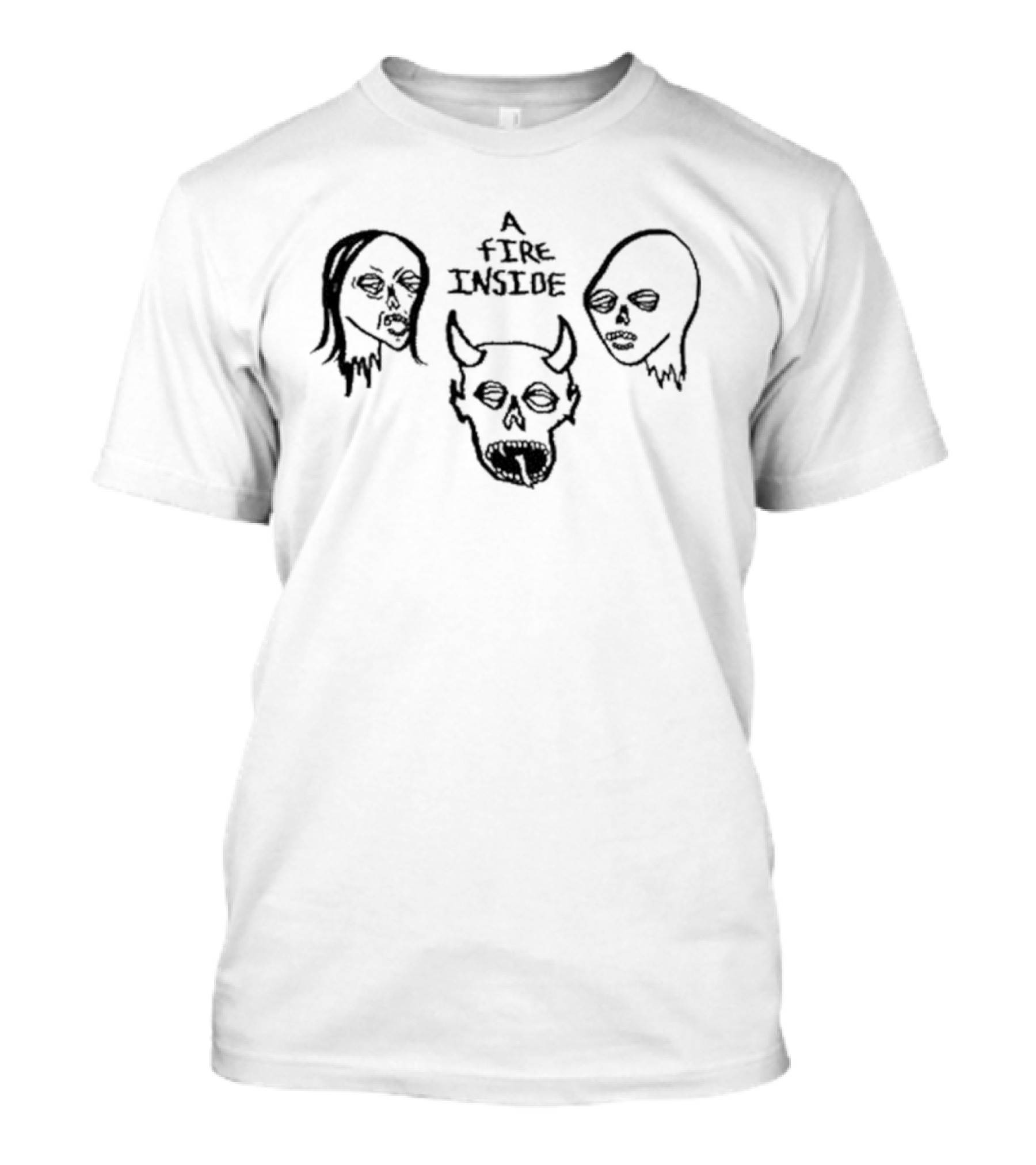 Afi Faces Ivory Skull Crown Trio T-Shirt