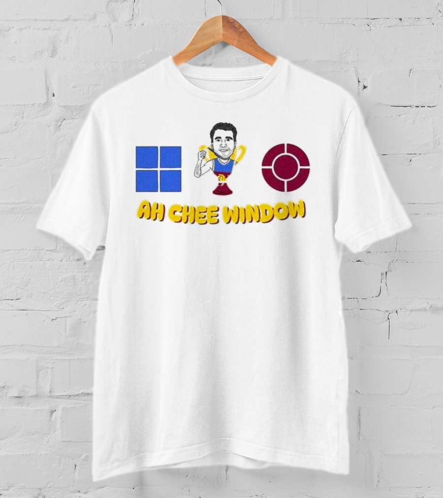 Ah Chee Window Callum Ah Chee Brisbane Lions Blue Red Symbol T-Shirt