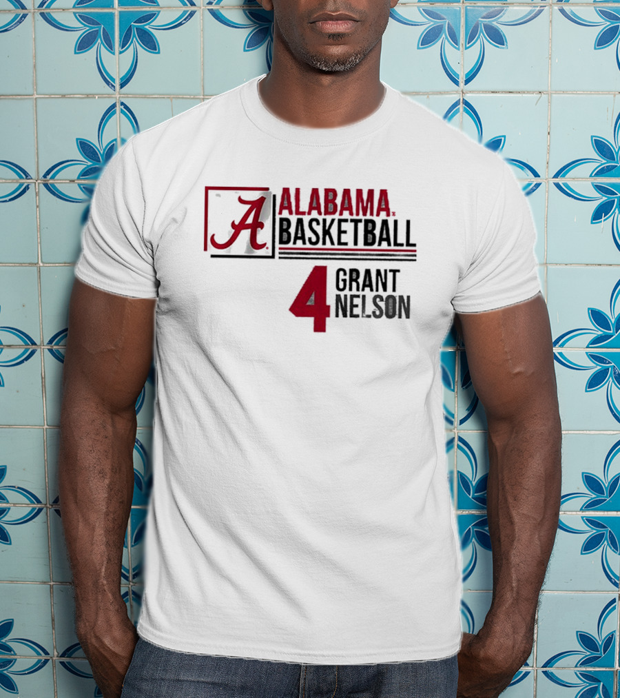 Alabama Grant Nelson Basketball Jersey Number 4 T-Shirt