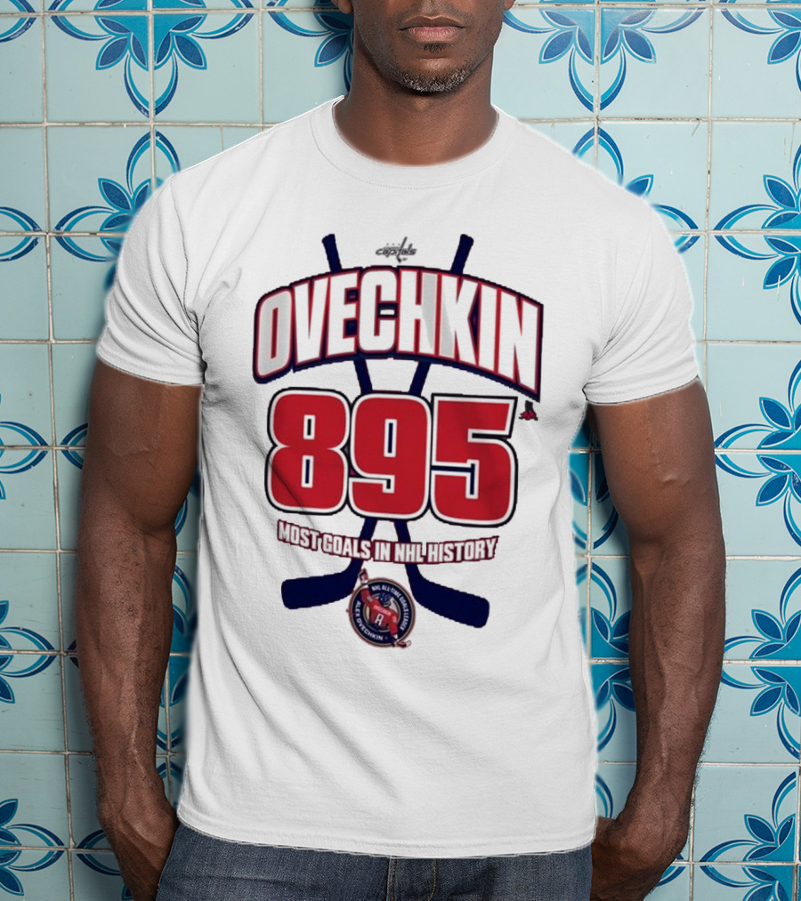 Ovechkin 895 Goals NHL History Washington Capitals T-Shirt