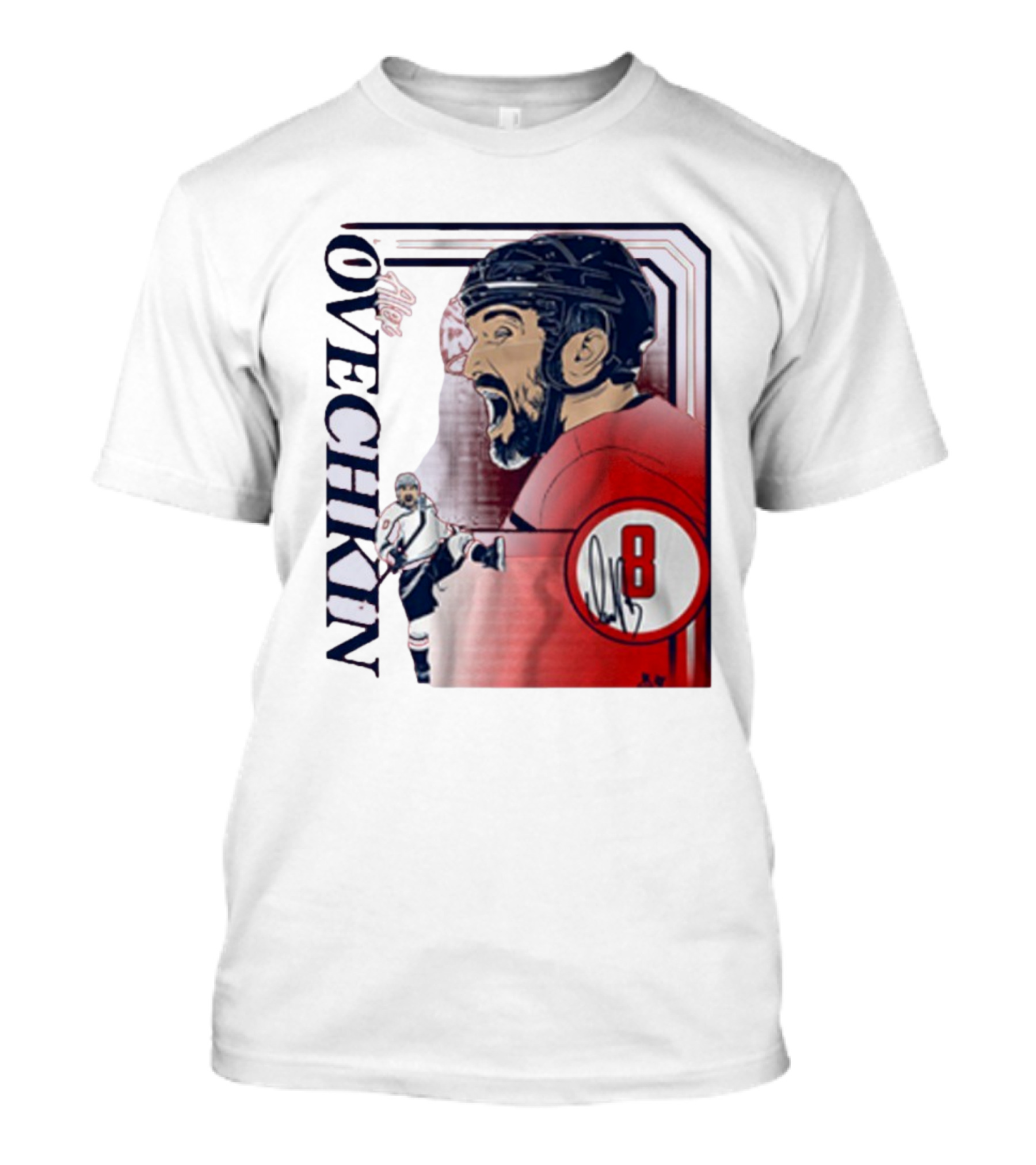 Alexander Ovechkin Dynamic Hockey Collage Number 8 T-Shirt