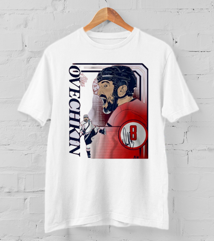 Alexander Ovechkin Dynamic Hockey Collage Number 8 T-Shirt