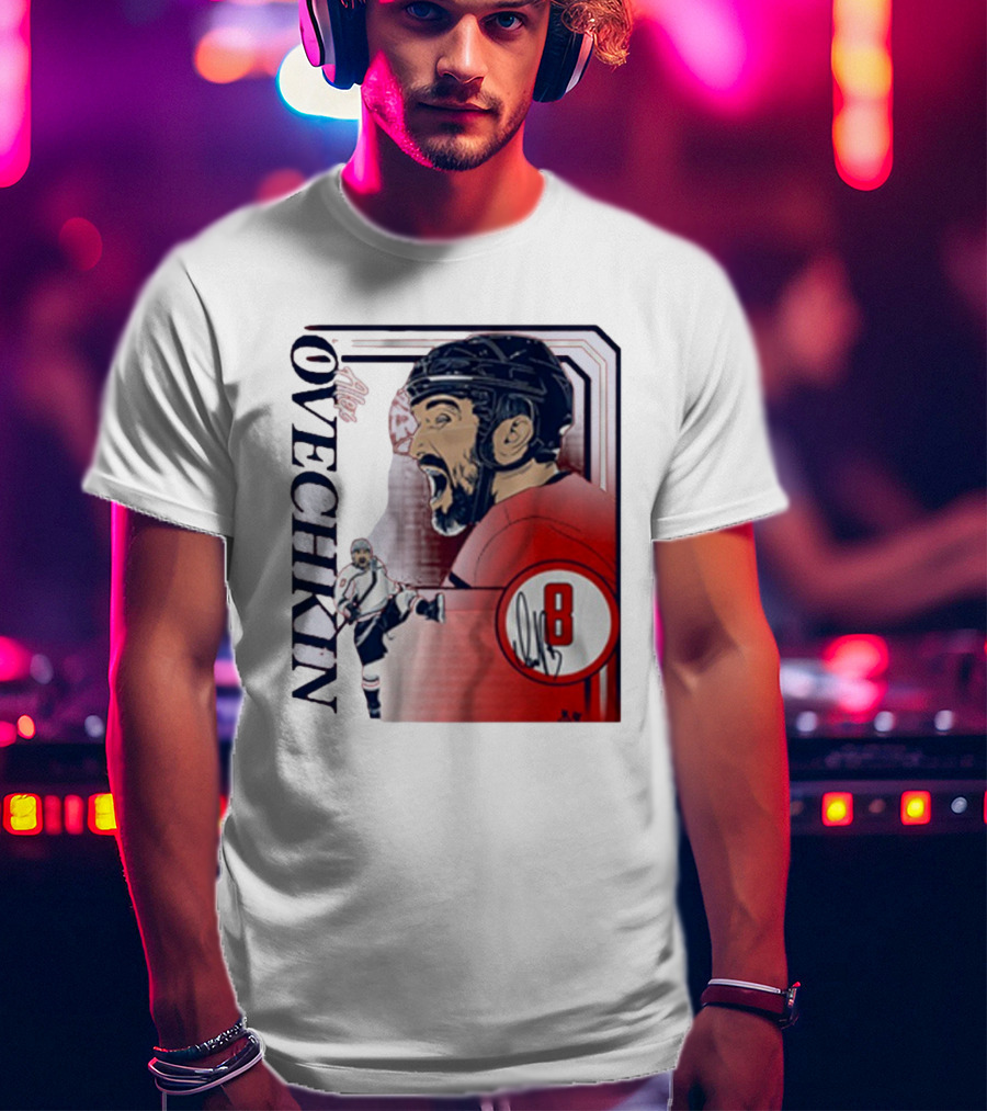 Alexander Ovechkin Dynamic Hockey Collage Number 8 T-Shirt