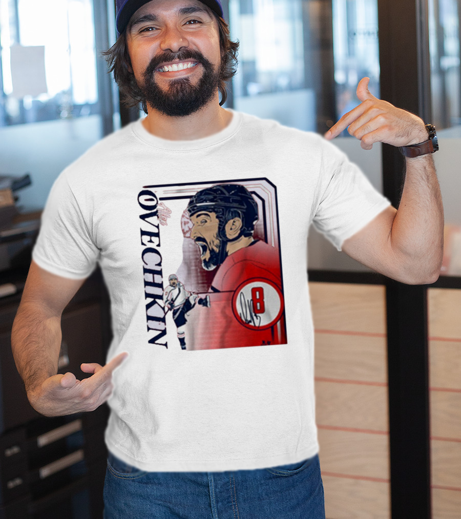 Alexander Ovechkin Dynamic Hockey Collage Number 8 T-Shirt