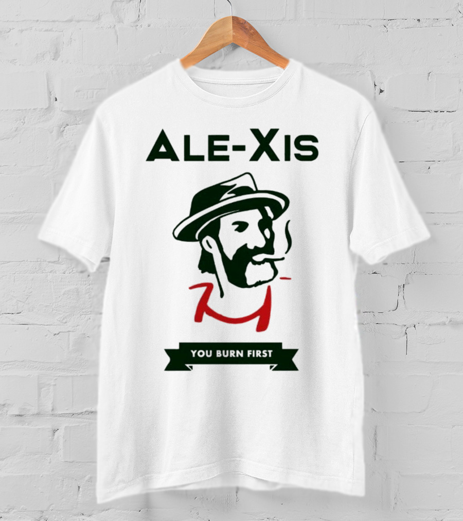 ALE-XIS You Burn First Smoking Man Fedora Illustration T-Shirt