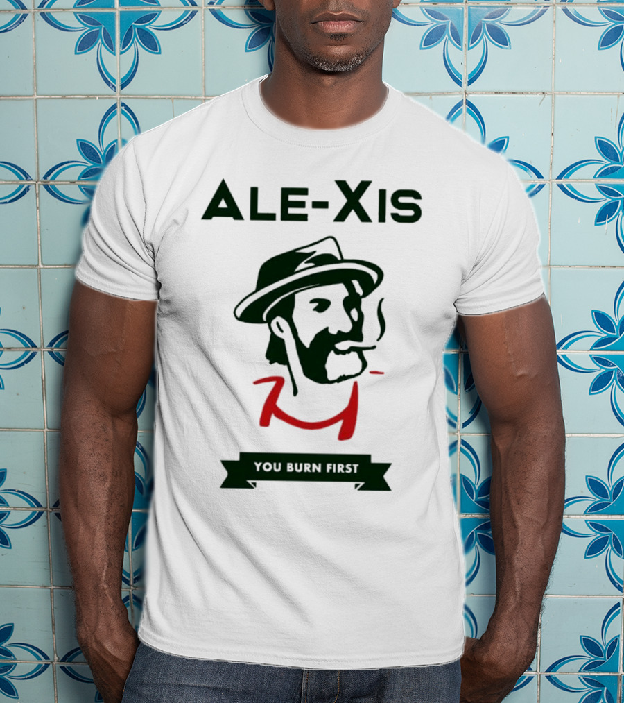 ALE-XIS You Burn First Smoking Man Fedora Illustration T-Shirt