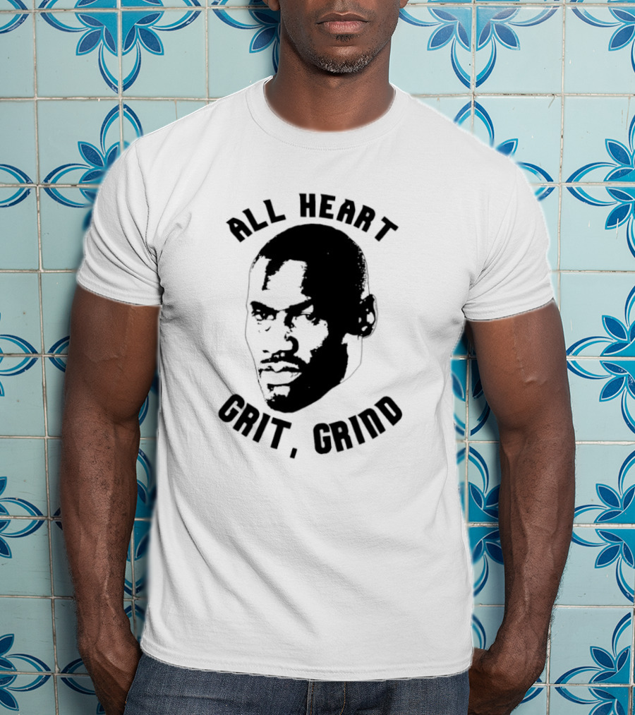 All Heart Grit Grind Iconic Tony Allen Face Outline T-Shirt