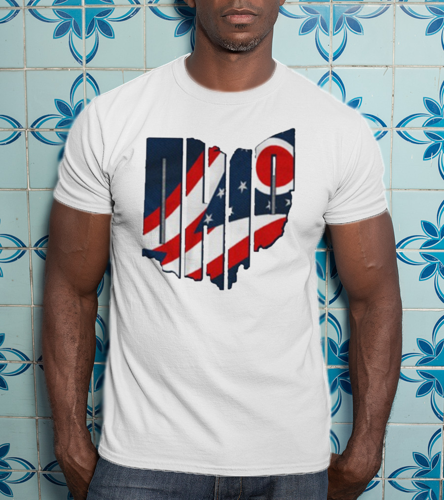 Ohio State Flag USA Cleveland Columbus Basketball 2025 T-Shirt