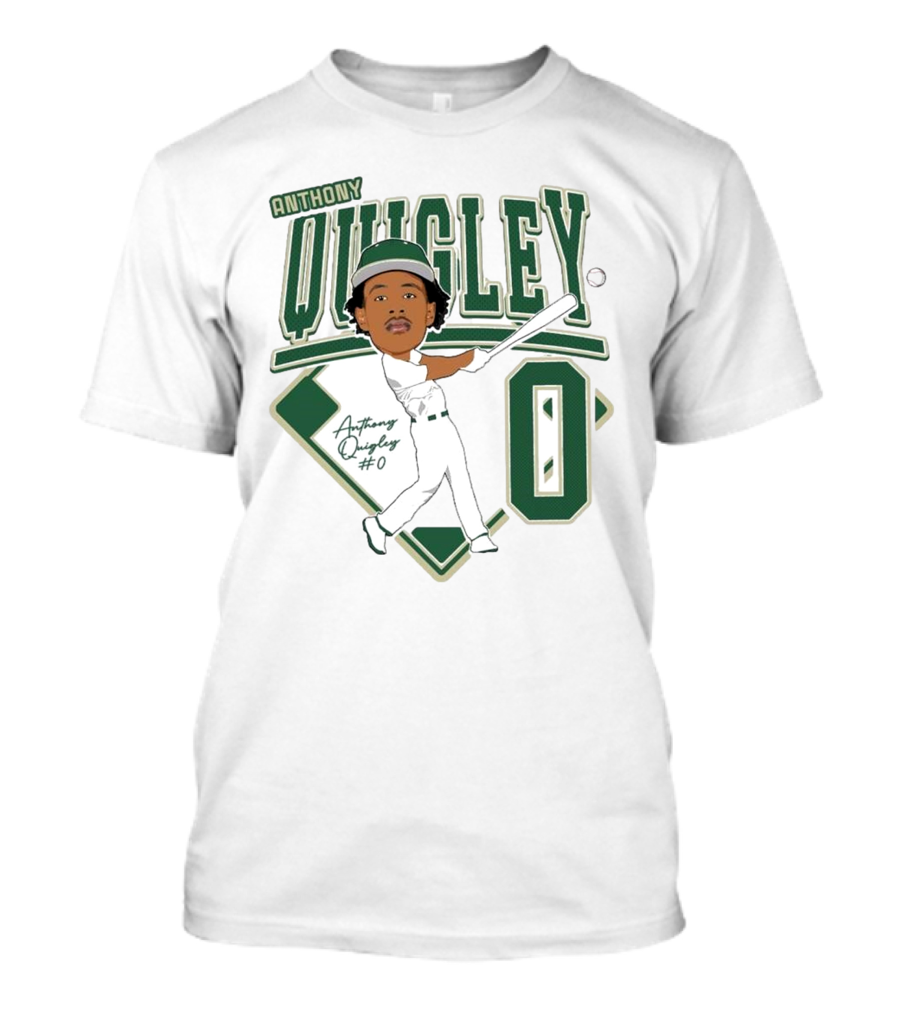 Anthony Quigley Baseball 2025 Player Illustration T-Shirt