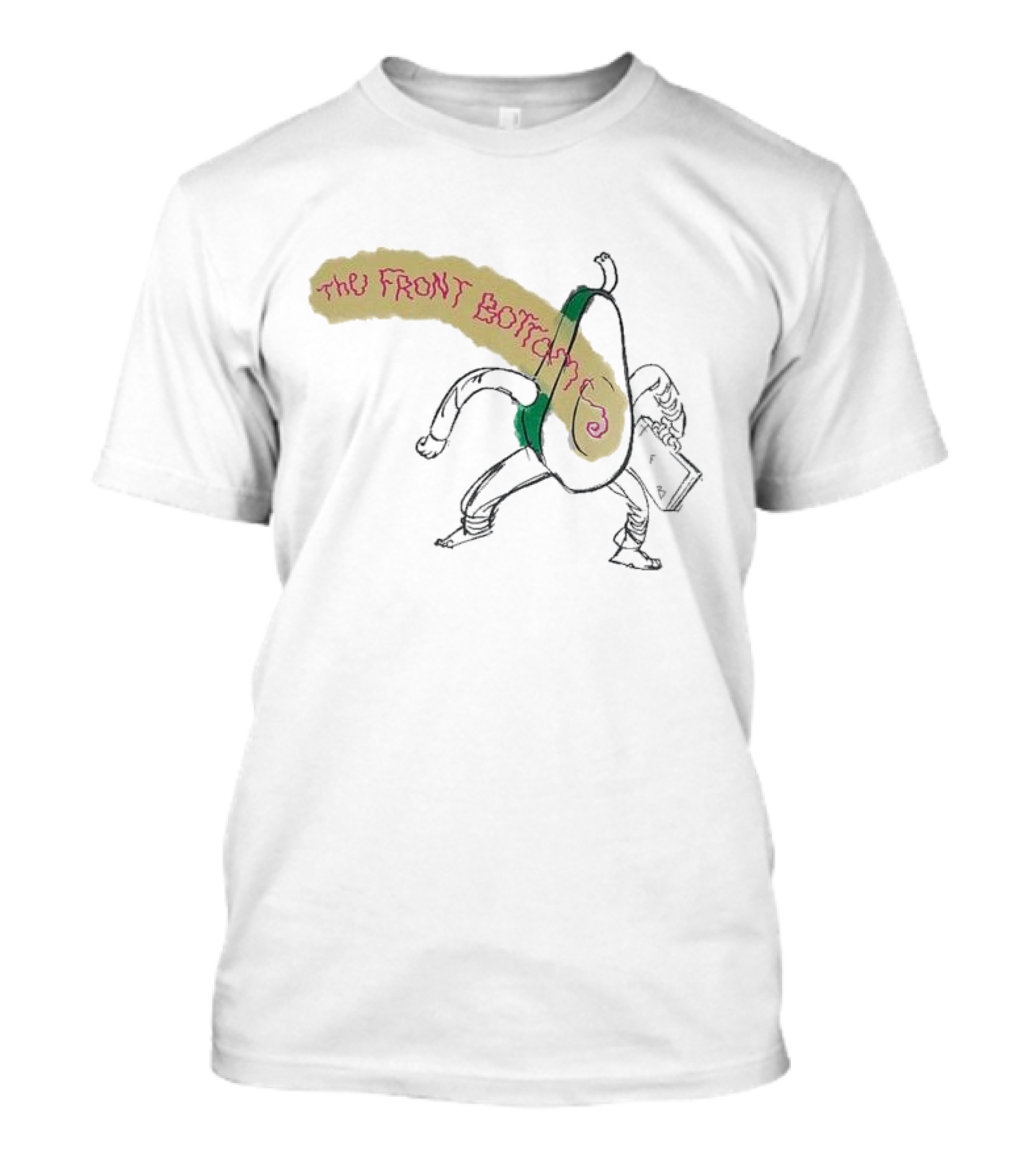 The Front Bottoms Avocado Character With Megaphone T-Shirt