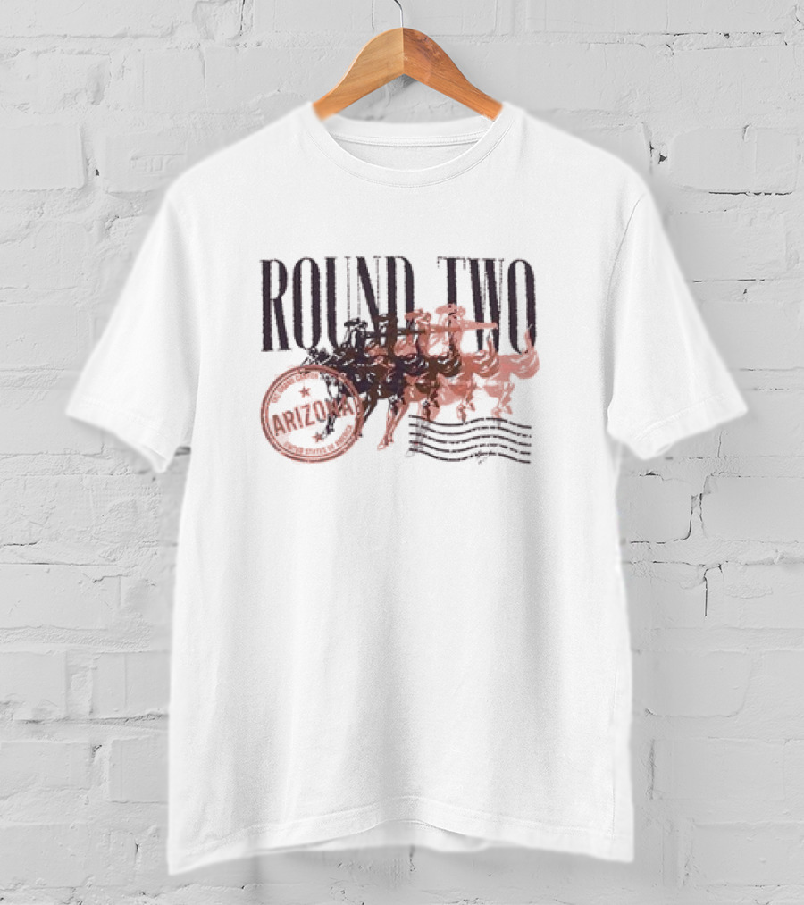 Round Two Arizona Vintage Cowboy Stamp T-Shirt
