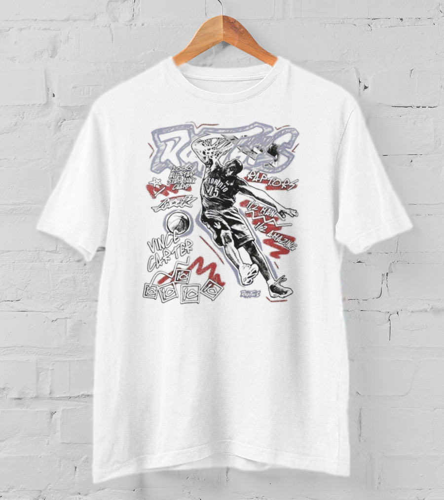 Toronto Raptors Vince Carter Iconic Hardwood Player Tribute T-Shirt