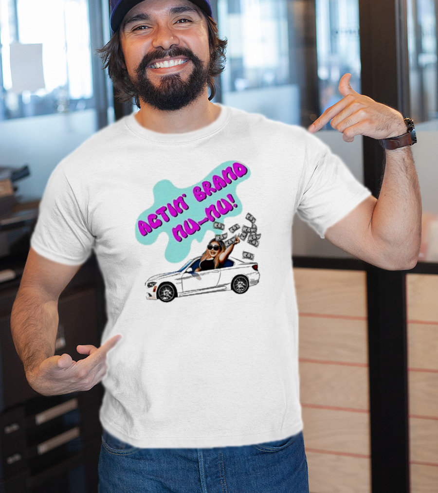Actin' Brand Nu-Nu 2025 Convertible Car Scene T-Shirt