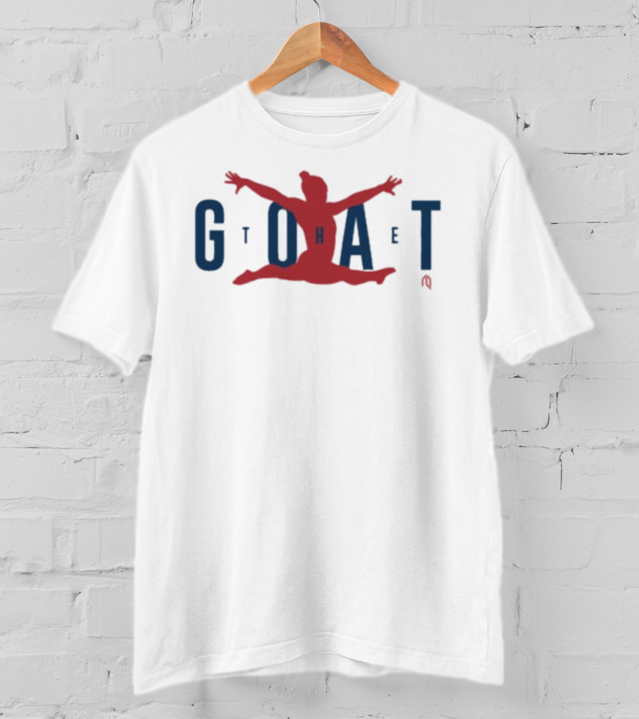 GOAT Gymnastics Athlete Jumping Through Letters T-Shirt