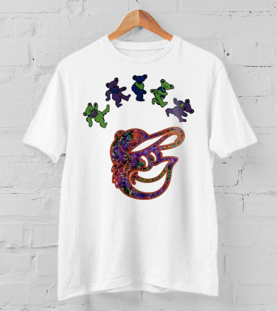 Baltimore Orioles Grateful Dead Night 2025 Dancing Bears T-Shirt