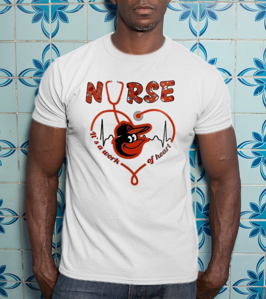 Baltimore Orioles Nurse With Heart Appreciation Night 2025 T-Shirt