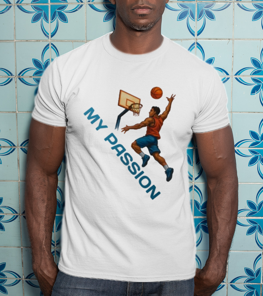 Basketball My Passion Dunking Athlete Dynamic Move T-Shirt