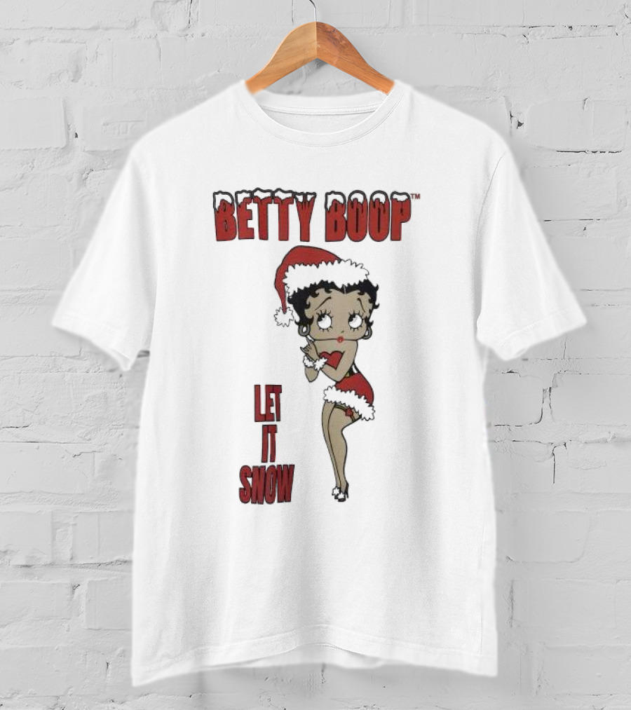 Betty Boop Santa Outfit Let It Snow T-Shirt