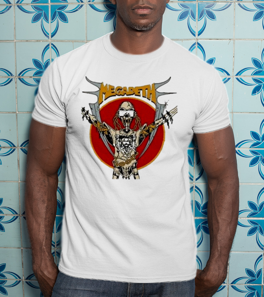Megadeth Vic Rattlehead Robot With Cross Beyond Human T-Shirt