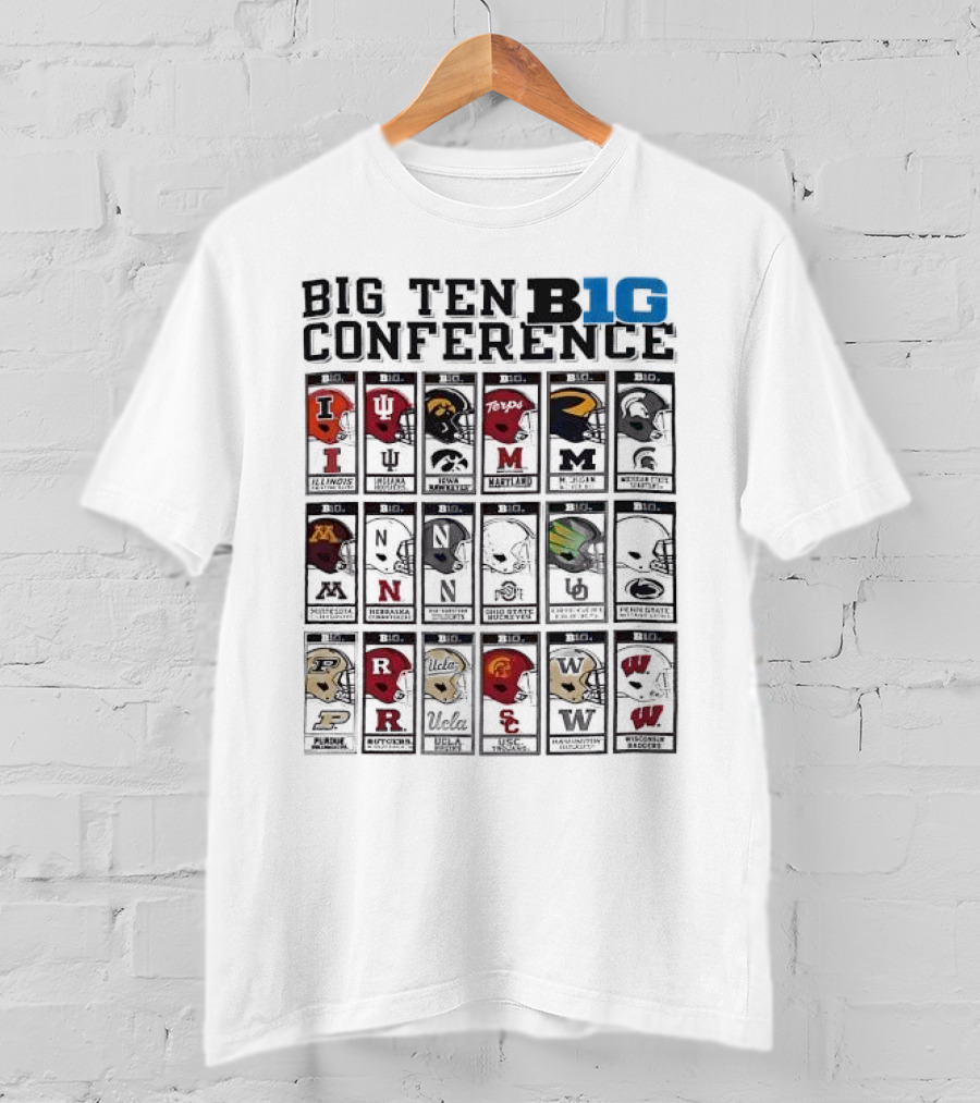 Big Ten Conference 2025 All Team Helmet Collection T-Shirt