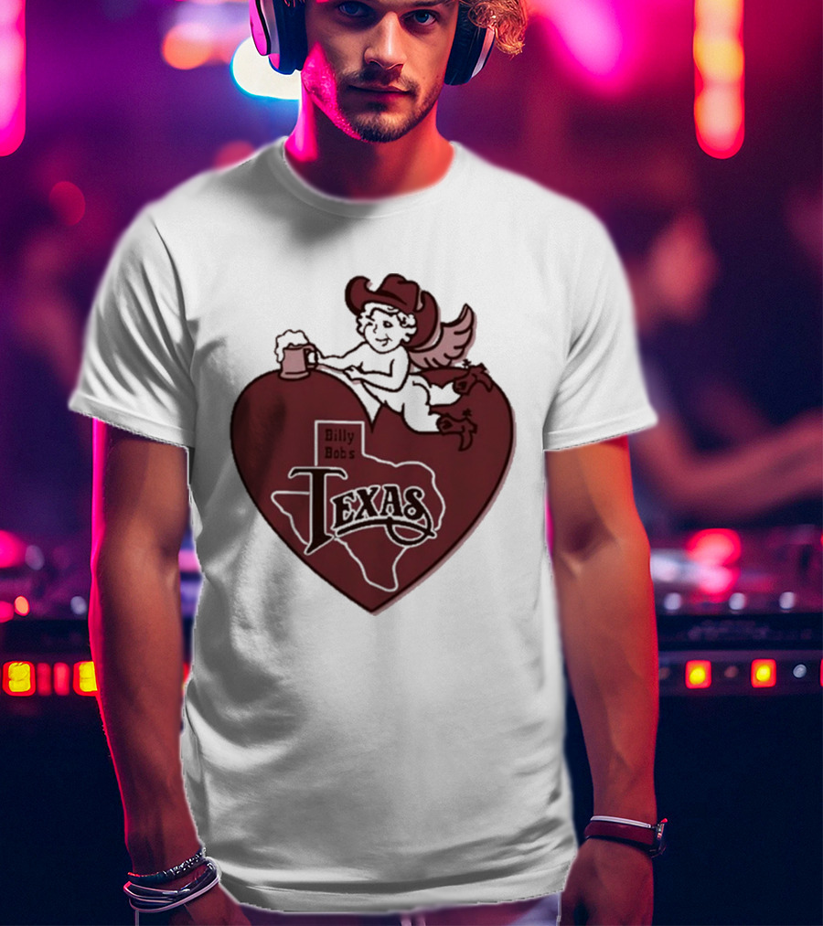 Billy Bob’s Texas Cupids Heart With Cowboy Hat And T-Shirt