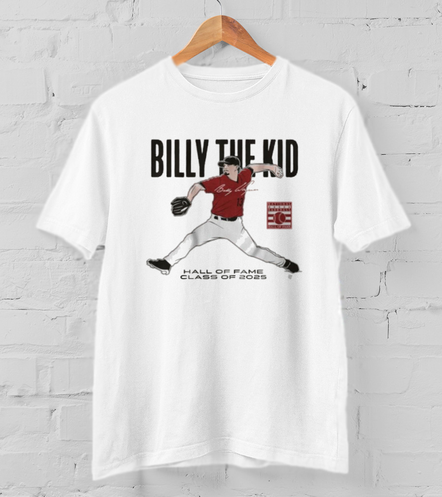 Billy The Kid Hall Of Fame Class Of 2025 Atlanta Braves Billy Wagner Signature T-Shirt
