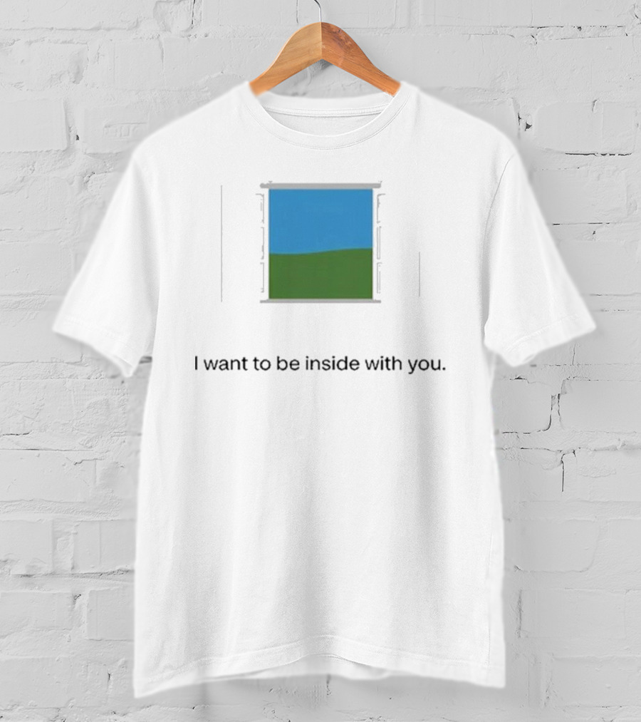 Bon Iver Blue Sky Green Field Window I Want To Be Inside With You T-Shirt