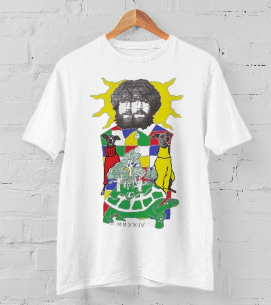 JW Francis Born Losers Records Sunburst Patchwork Dogs And Tortoise MMXXIV T-Shirt