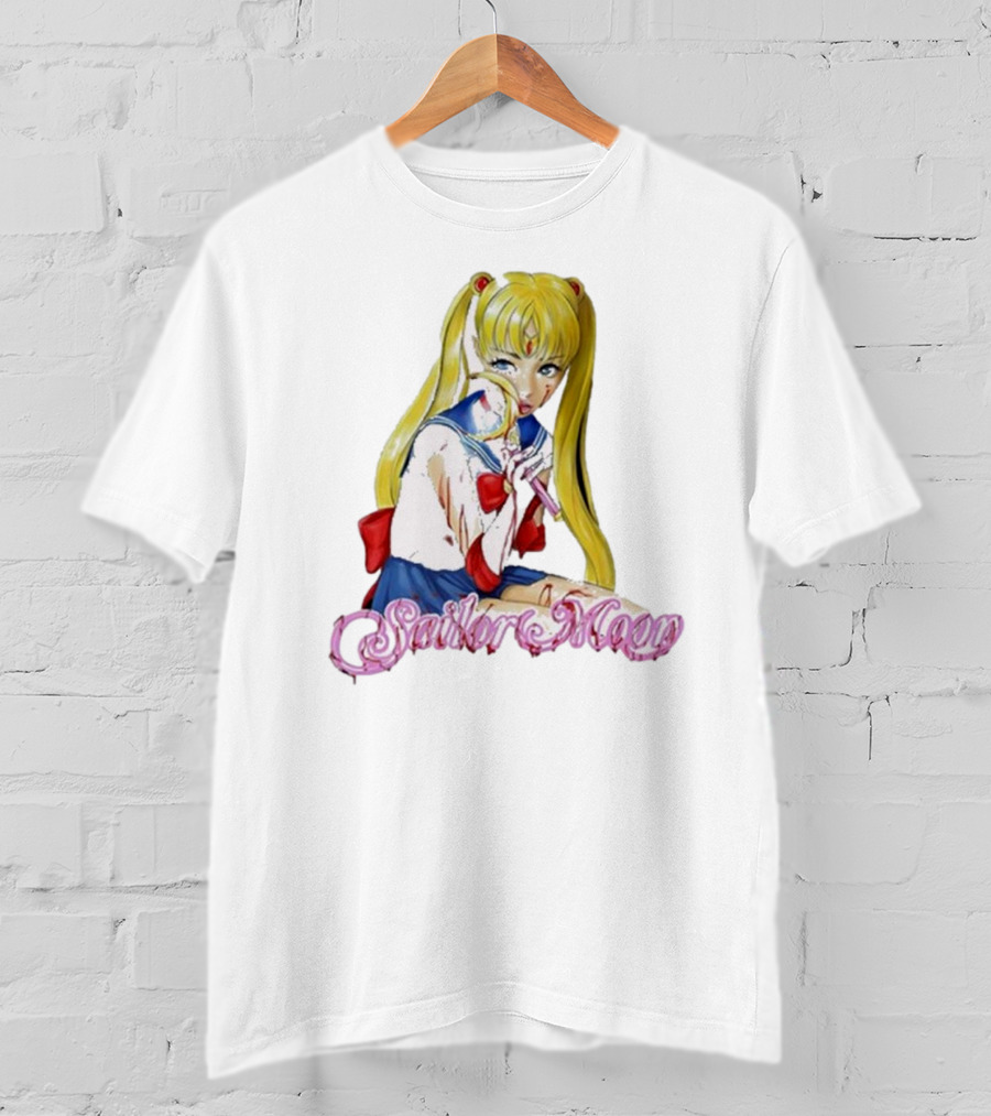 Bl00dina Sailor Moon Anime Mirror And Lipstick T-Shirt