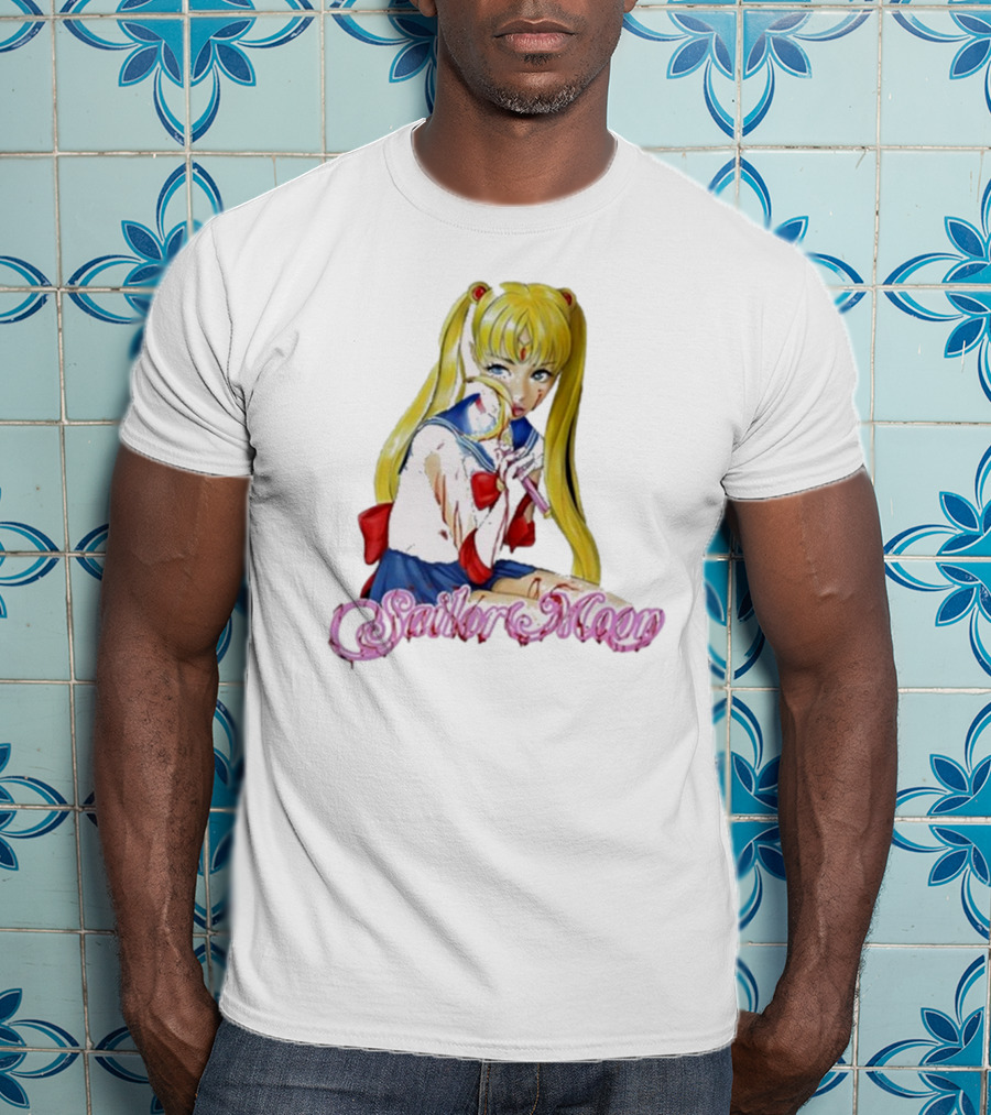 Bl00dina Sailor Moon Anime Mirror And Lipstick T-Shirt