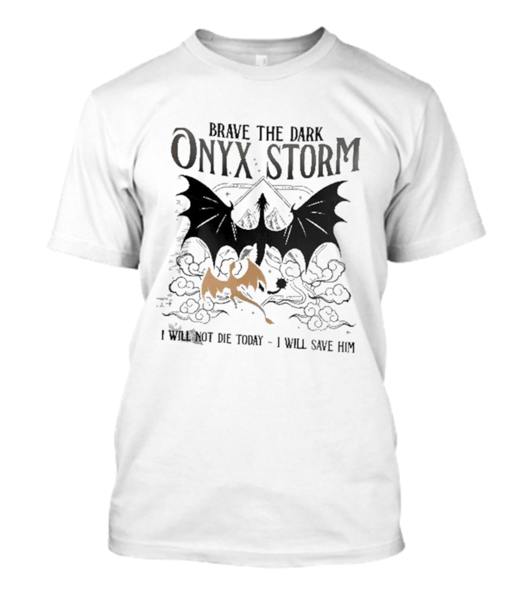 Onyx Storm Batwing Adventure With Mythical Clouds T-Shirt