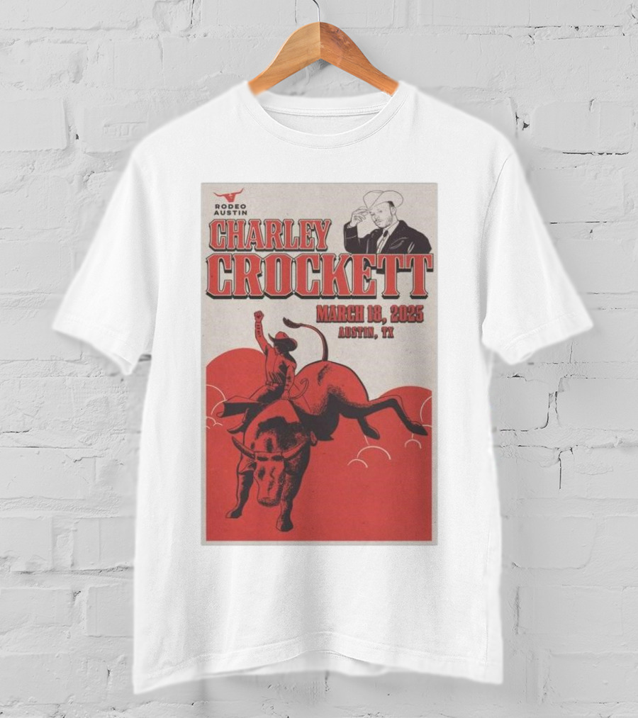 Charley Crockett March 18 2025 Rodeo Austin TX T-Shirt