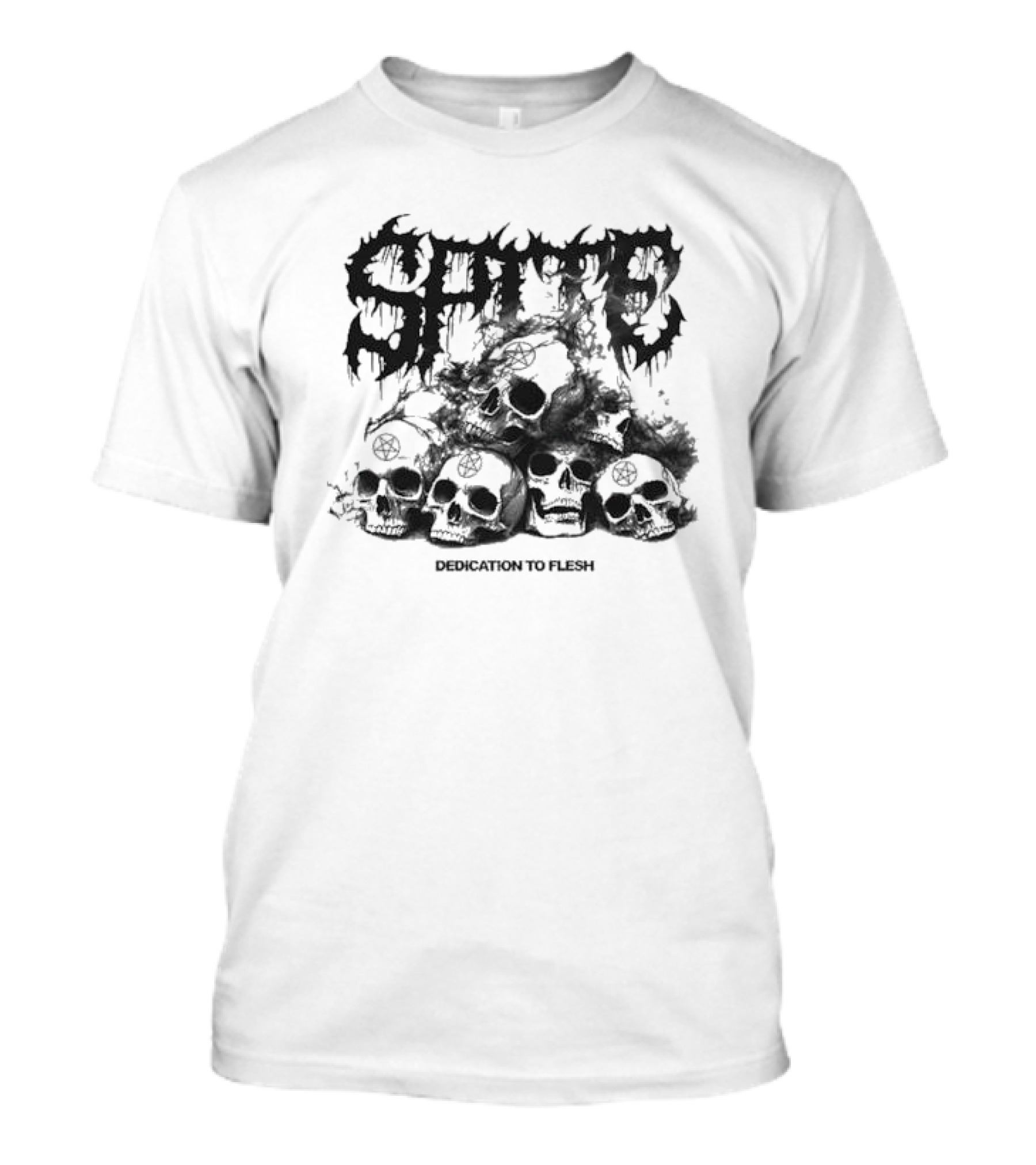 Catacombs Spite Skull Dedication To Flesh T-Shirt